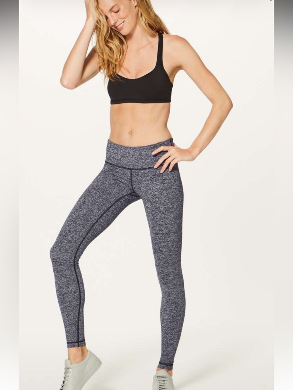 JJ. Lululemon Wunder Under Low-Rise Tight *28" Heathered Black 8